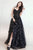 Chic A-line Spaghetti Strap Floor-length Sleeveless Star Lace Long Black Tulle Prom Dress OHC132 | Cathyprom