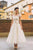 Vintage A Line Bateau Tea-length Sleeveless Long Tulle Romantic Bridal Gown Wedding Dresses Flowers OHD159 | Cathyprom