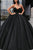 Sexy Ball Gown Sweetheart Floor-length Sleeveless Black Long Organza Prom Dress Evening Dress OHC193 | Cathyprom