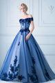 Chic Ball Gown Off-the-shoulder Floor-length Sleeveless Long Tulle Prom Dress/Evening Dress OHC121 | Cathyprom