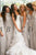 Sexy Sheath/Column V-neck Floor Length Sleeveless Long Tulle Bridesmaid Dresses with Sequins  OHS127 | Cathyprom