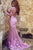 Mermaid Long Sleeves Open Back Tulle Prom Dress with Appliques OHC156 | Cathyprom