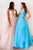 Modest Spaghetti Straps V-Neck Lace Appliques Sleeveless Long Tulle Prom Dresses Evening Dress OHC300 | Cathyprom