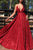 Elegant A Line Sweep Train Lace Up V Neck Long Sequins Prom Dress OHC545