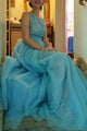 Bateau Sleeveless Floor Length Backless Beading Long Chiffon Prom Dress OHC521