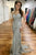 Mermaid Spaghetti Straps Sweep Train Silver Tulle Prom Dress with Beading Z26