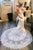 Charming Mermaid V Neck Sweep Train Sleeveless White Tulle Wedding Dresses OHD121 | Cathyprom
