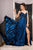 Pretty A Line Spaghetti Strap Sweep Train Sleeveless Beaded Slit Long Blue Satin Prom Dress OHC328 | Cathyprom