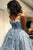 A-Line Sweetheart High Low Blue Lace Sleeveless Prom Dress with Appliques C24