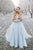 Deep V neck Boho Wedding Dress With Long Sleeve Rustic Wedding Dresses OHD214