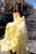 A Line Sweetheart Chiffon Asymmetrical Long Yellow/Pink Prom Dresses with Ruffles OHC519