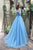 Off Shoulder Tulle Princess Beaded Charming Applique Backless Long Prom Dress LPD15