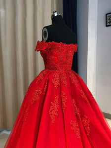 Ball Gown Cap Sleeve Lace Appliques Prom Dresses 2019 Burgundy Prom/Evening Dress PIN7114|CathyProm