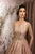 One Shoulder A Line Sweep Train Sequin Long Sleeves Prom Dress OHC550