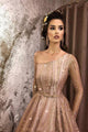 One Shoulder A Line Sweep Train Sequin Long Sleeves Prom Dress OHC550