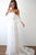 A-Line Off-the-Shoulder Sweep Train Lace Beach Wedding Dress OHD019 | Cathyprom