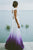 A-Line V-Neck Open Back Ombre Purple Chiffon Wedding Dress with Lace OHD013 | Cathyprom