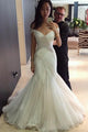 Sexy Trumpet/Mermaid Sweep/Brush Train Off The Shoulder Bridal Gown Wedding Dresses with Ruffles OHD126 | Cathyprom