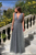 Grey A Line Tulle V Neck Beadings Prom Dress Floor Length Evening Dress OHC518