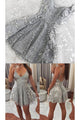 Charming Lace Spaghetti Straps Short Prom Dress Cheap Homecoming Dress OHM005 | Cathyprom