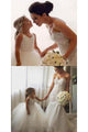 A Line Spaghetti Straps Lace Sleeveless Ivory Tulle Flower Girl Dresses  OHR024 | Cathyprom