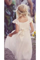 Cute Cap Sleeve Lace Chiffon Ivory Flower Girl Dresses Wedding Party Dresses OHR017 | Cathyprom