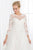 Bohemian Wedding Dresses A-Line Crew 3/4 Sleeves Wedding Gown Open Back Ivory Tulle Appliques Wedding Dress OHD226