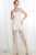 Mermaid Wedding Gown Crew Sweep Train Cap Sleeves Ivory Tulle Beaded Wedding Dress Bridal Gown OHD227
