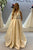 Ball Gown Ivory Satin Wedding Dresses V Neck Open Back Wedding Gown Bridal Gown OHD192