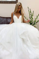 Ball Gown Charming Bohemian Wedding Dresses White Tulle Wedding Gown Bridal Gown OHD186