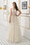 A Line Open Back Scoop Floor Length Rhinestone Long Tulle Prom Dresses OHC525