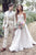 A-Line Sweetheart Sweep Train Wedding Dress with Appliques Beading OHD074 | Cathyprom