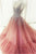 Sparkly Ball Gown V Neck Straps Sweep Train Sleeveless Rhinestone Long Tulle Prom Dress Evening Dress OHC194 | Cathyprom
