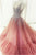 Sparkly Ball Gown V Neck Straps Sweep Train Sleeveless Rhinestone Long Tulle Prom Dress Evening Dress OHC194 | Cathyprom