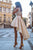 High Low V Neck Satin Homecoming Dresses with Appliques OHM017 | Cathyprom
