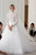 A-Line High Neck Long Sleeves Sweep Train Detachable Tulle Wedding Dress OHD113 | Cathyprom