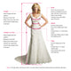 A-Line V-Neck Bell Sleeves Sweep Train Wedding Dress with Split OHD081