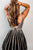 A Line Spaghetti Straps Black Short Homecoming Dresses Beading OHM077 | Cathyprom