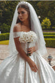 Ball Gown Wedding Dresses Sequins Wedding Gown Off the Shoulder Custom Made Bridal Gown OHD184