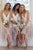 A-Line Spaghetti Straps Sleeveless Asymmetry Pink Lace Bridesmaid Dress OHS008 | Cathyprom