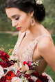 A-Line V-Neck Backless Bridesmaid Dress with Sequins Bowknot OHS061 | Cathyprom