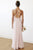 A-Line V-Neck Criss-Cross Straps Pink Chiffon Long Bridesmaid Dress with Pleats OHS060 | Cathyprom