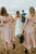A-Line V-Neck Hi-Low Chiffon Bridesmaid Dress with Ruffles Sash OHS089 | Cathyprom
