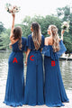 Sheath One-Shoulder Floor-Length Bridesmaid Dress with Sash OHS091 | Cathyprom