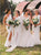 Mermaid Bridesmaid Dresses One-Shoulder Floor-Length Ivory Bridesmaid Dress with Split OHS139