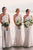 Mermaid Bridesmaid Dresses One-Shoulder Floor-Length Ivory Bridesmaid Dress with Split OHS139