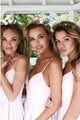A-Line Spaghetti Straps Floor-Length Bridesmaid Dress with Split OHS075 | Cathyprom