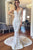 Mermaid V-Neck Backless Court Train White Wedding Dress with Appliques OHD012 | Cathyprom