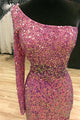 Fancy One-Shoulder Mermaid Illusion Back Prom Dress Evening Gowns LPD68 | Cathyprom
