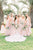 Formal A Line Floor Length Long Chiffon Sweetheart Blush Rose Bridesmaid Dress OHS148